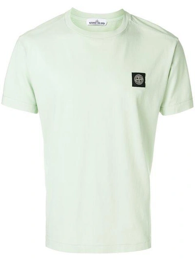 Shop Stone Island Logo Patch T In Green