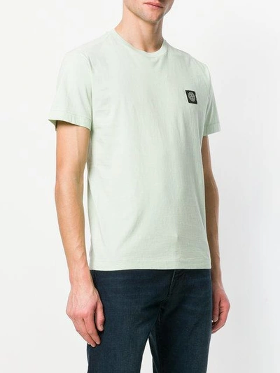 Shop Stone Island Logo Patch T In Green