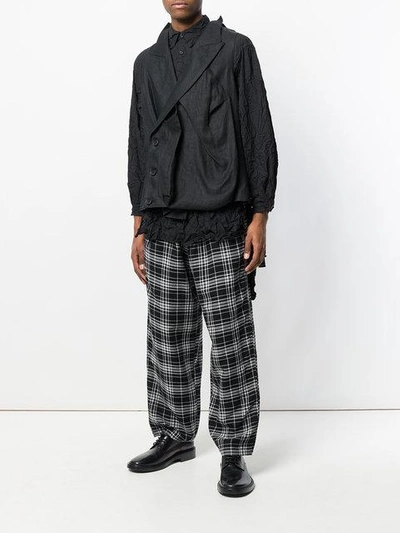 Shop Yohji Yamamoto Wrap Waistcoat  In Black
