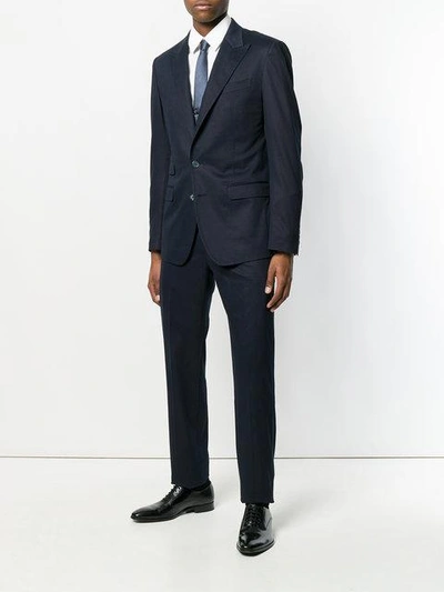 Shop Dolce & Gabbana Single Breasted Suit In Blue