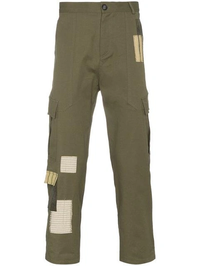 Shop 78 Stitches Green Patchwork Combat Trousers