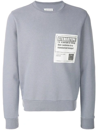 Shop Maison Margiela Logo Patch Sweatshirt - Grey