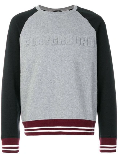 relief playground motif sweatshirt