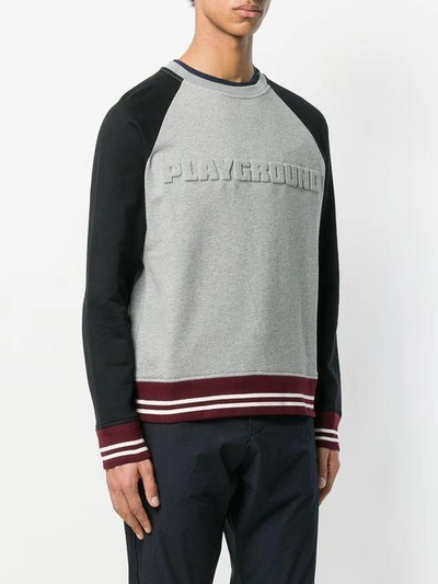 relief playground motif sweatshirt