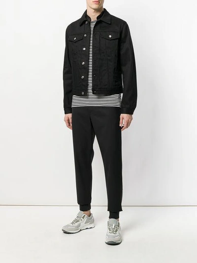 Shop Alexander Mcqueen Denim Jacket In Black