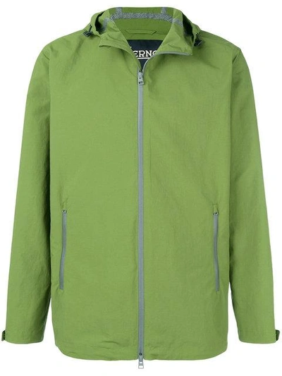Shop Herno Plaster Hooded Jacket - Green