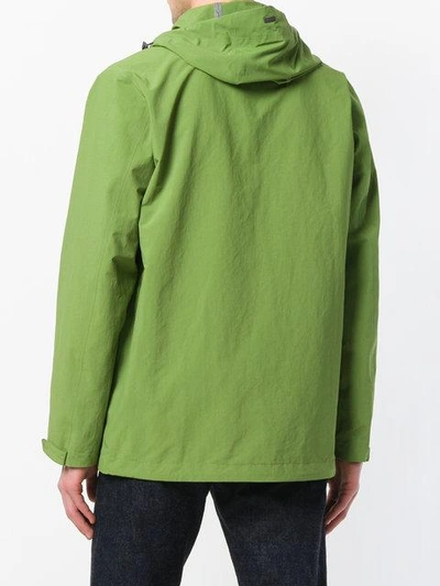 Shop Herno Plaster Hooded Jacket - Green