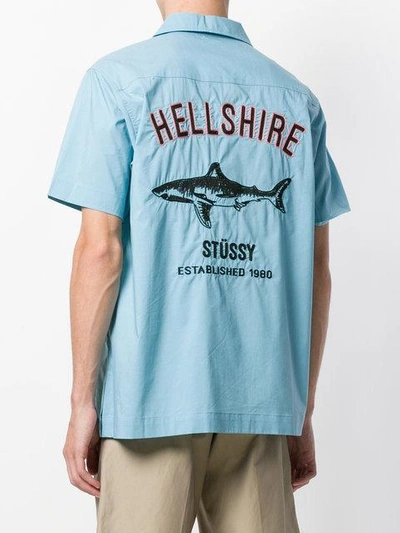 Shop Stussy Hellshire Shirt In Blue