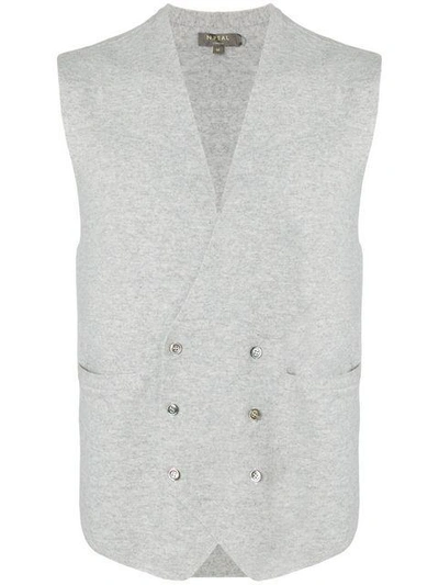 Shop N•peal Double Breasted Waistcoat In Neutrals