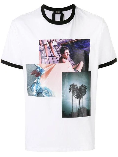 Shop N°21 Photo Print Ringer Tee