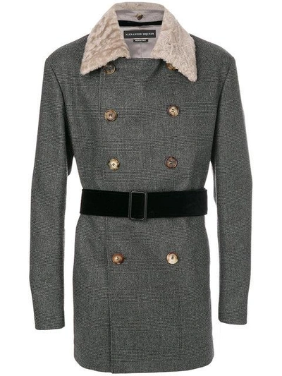 Shop Alexander Mcqueen Field Coat In Grey