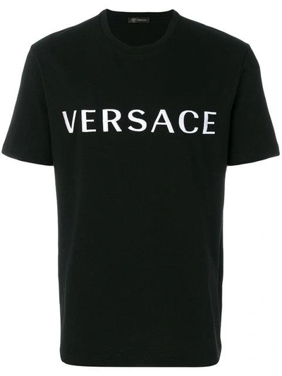 Shop Versace Embroidered Logo T-shirt