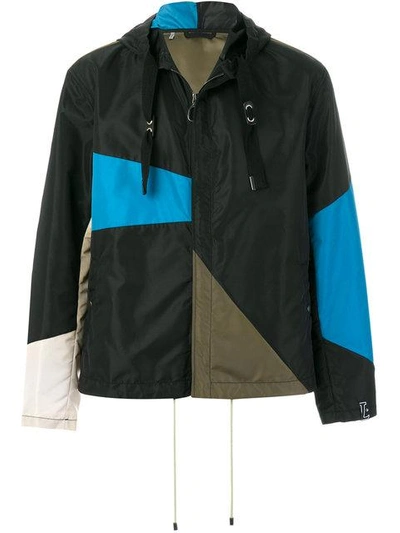 Shop Lanvin Asymmetric Hooded Jacket - Black