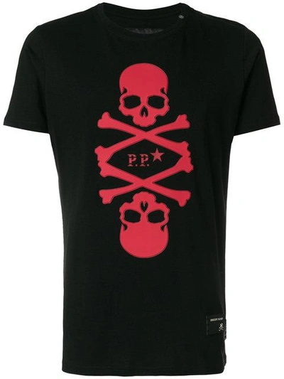 Shop Philipp Plein Skull Patch T-shirt