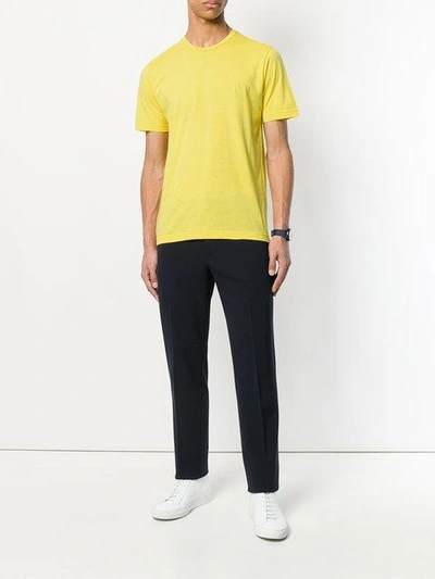 Shop Aspesi Short Sleeved T In Yellow & Orange