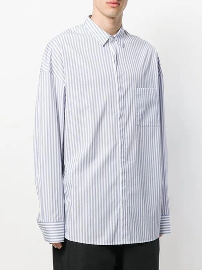 Shop Juunj Juun.j Striped Shirt - Blue