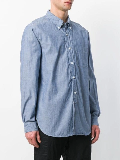 Shop Engineered Garments Button Down Shirt In Blue