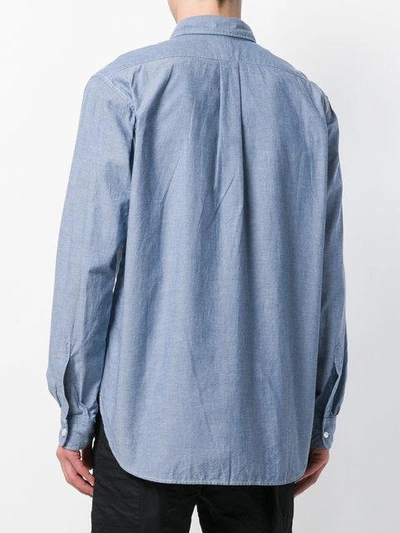Shop Engineered Garments Button Down Shirt In Blue