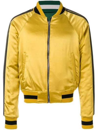 Shop Amiri Reversible Track Jacket In Yellow