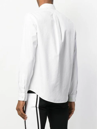 Shop Kenzo Tiger Logo Embroidered Shirt - White