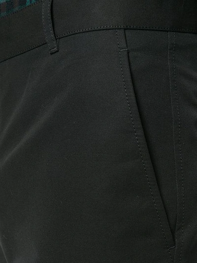 Shop Lanvin Ruched Detail Chinos In Black
