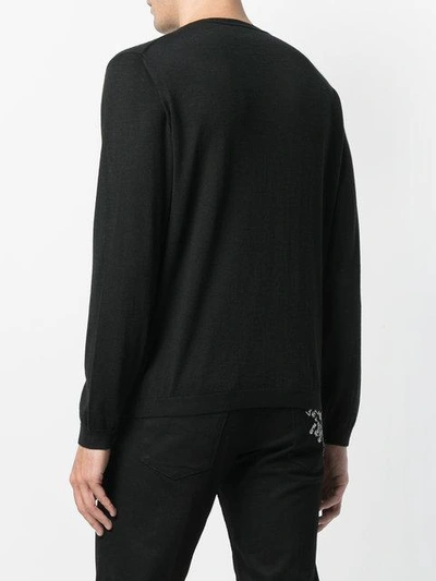 Shop Fendi Ff Logo Jumper In Black