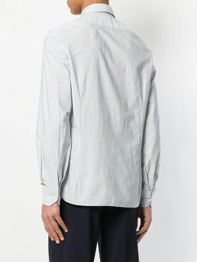 Shop Mp Massimo Piombo Striped Oxford Shirt - Blue