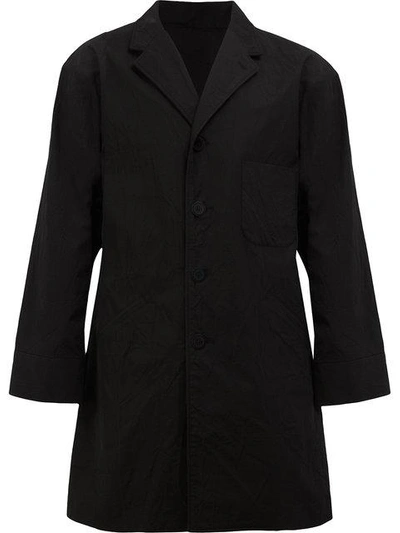 Shop 08sircus Single Breasted Coat In Black