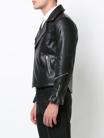 Shop Yang Li Fitted Biker Jacket - Black