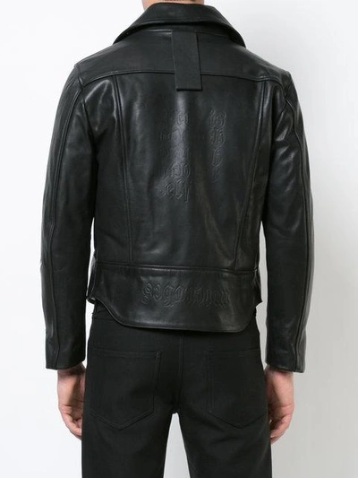 Shop Yang Li Fitted Biker Jacket - Black