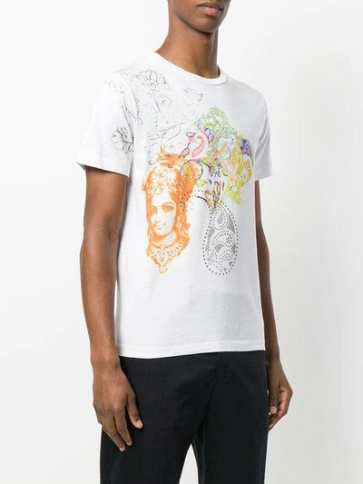 Shop Etro Printed T-shirt In White