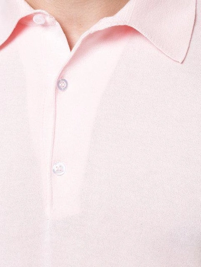 Shop John Smedley Adrian Polo Shirt In Pink