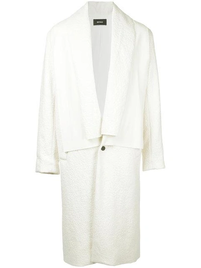 Shop Berthold Double Collar Coat In White