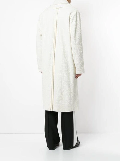 Shop Berthold Double Collar Coat In White