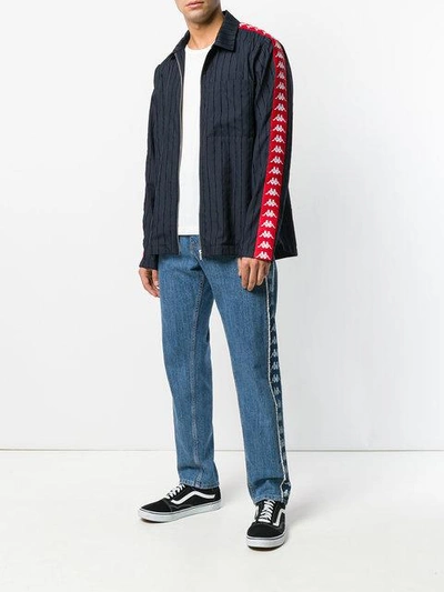 Shop Paura Danilo  X Kappa Striped Side Band Shirt Jacket