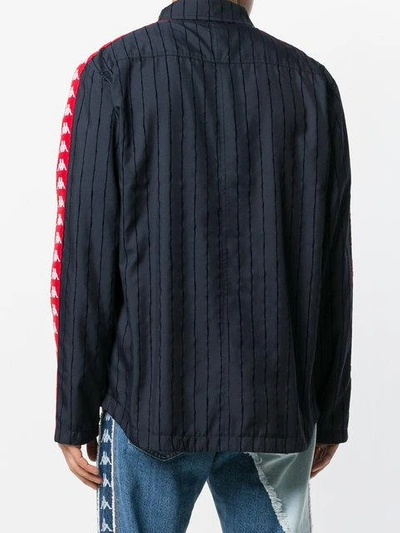 Shop Paura Danilo  X Kappa Striped Side Band Shirt Jacket