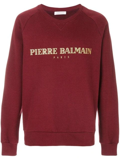 Shop Pierre Balmain Logo Print Sweatshirt