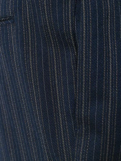 Shop Maison Margiela Striped Double Breasted Suit - Blue