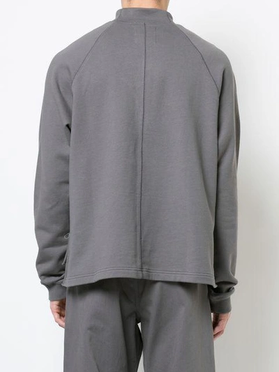 Shop Siki Im Zipped Neck Sweatshirt In Grey