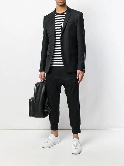 Shop Neil Barrett Cropped Tapered Track Pants