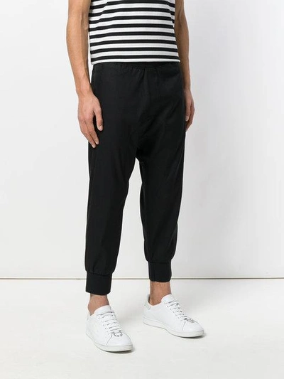 Shop Neil Barrett Cropped Tapered Track Pants