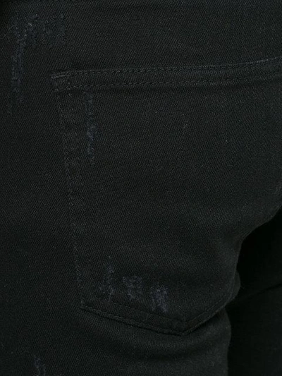 God's Masterful Children Checked Detail Skinny Jeans In Black