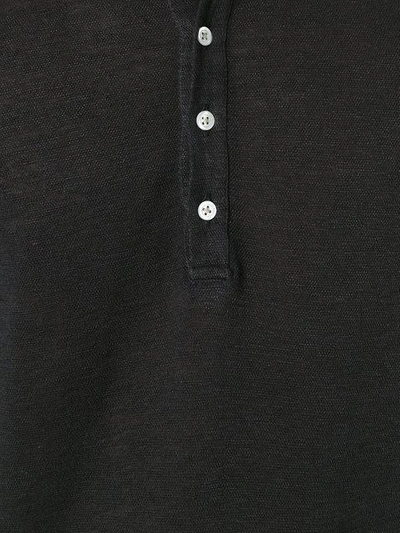 Shop Massimo Alba Long Sleeved Polo Shirt In Black