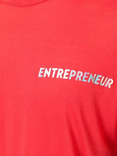 Shop Chin Mens T-shirt Mit "entrepreneur"-print In Red