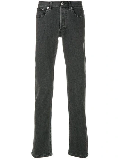 Shop Apc Skinny Jeans In Grey