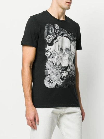 Just Cavalli Skulls Printed Cotton Jersey T-shirt In Black | ModeSens