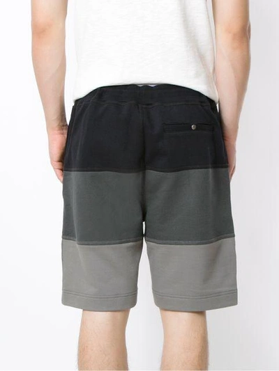 Shop À La Garçonne Striped Sweat Bermuda Shorts In Black