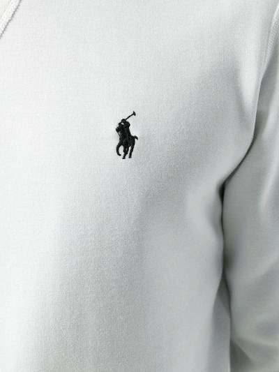 Shop Polo Ralph Lauren Round Neck Sweatshirt In White