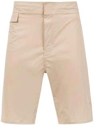 Shop Amir Slama Swim Shorts In Neutrals