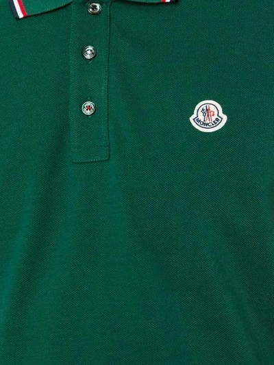 Shop Moncler Classic Polo Shirt - Green